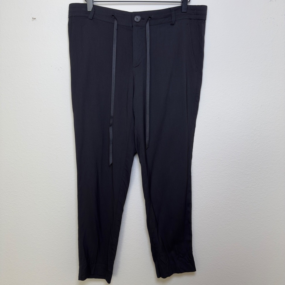 Vince Women Ankle Pants‎ 8 Black Viscose Elastane Straight Leg Crop Office